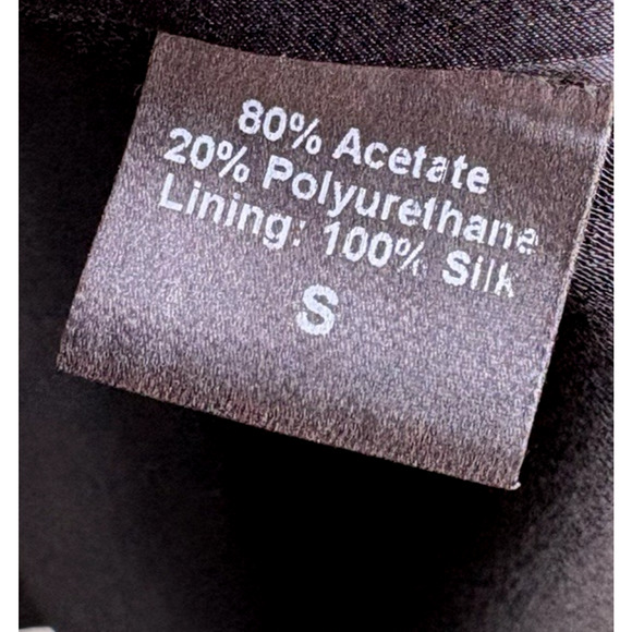 JENNI KAYNE Black Tuxedo Style Sleeveless Trench Vest Small Longline Minimalist - Picture 11 of 15